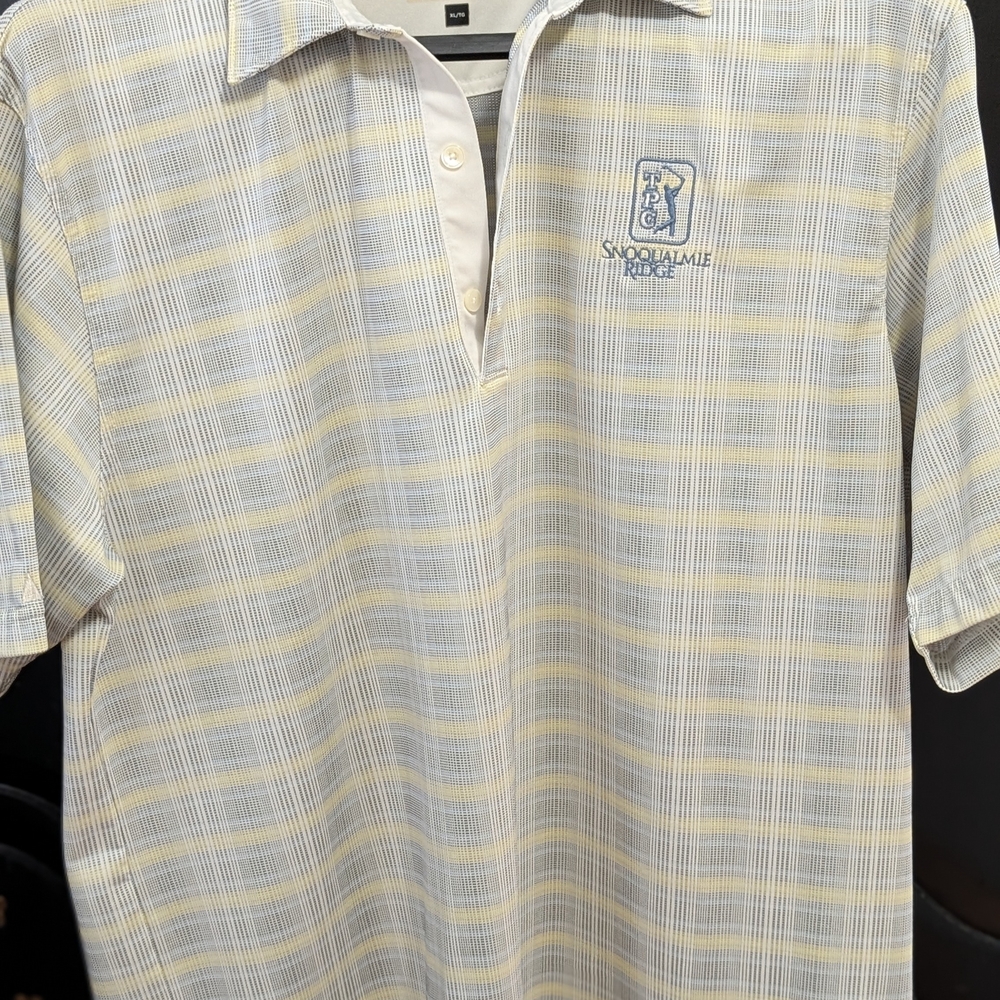 Greg Norman Collection Blue and White Polo Shirt